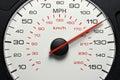 Speedometer at 115 MPH Royalty Free Stock Photo