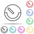 speedometer multi color style icon. Simple thin line, outline vector of web icons for ui and ux, website or mobile application Royalty Free Stock Photo