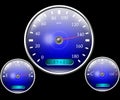 Speedometer and other dials Royalty Free Stock Photo