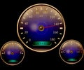 Speedometer and other dials Royalty Free Stock Photo