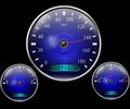 Speedometer and other dials Royalty Free Stock Photo