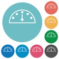 Speedometer outline flat round icons