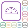 Speedometer outline simple icons