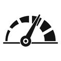 Speedometer panel icon simple vector. Scale run