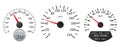 Speedometer scales on white background