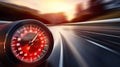 Speedometer Scoring High Speed in Fast Motion Blur Royalty Free Stock Photo