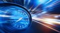 Speedometer Scoring High Speed in Fast Motion Blur Royalty Free Stock Photo