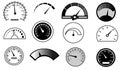 Speedometer set icon, logo isolated on white background