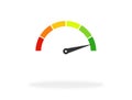 Speedometer showing top performance, high speed or best consumer satisfaction