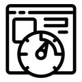 Speedometer showing website loading speed optimization Royalty Free Stock Photo