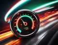A speedometer shrouded in flames Royalty Free Stock Photo