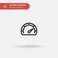 Speedometer Simple vector icon. Illustration symbol design template for web mobile UI element. Perfect color modern pictogram on Royalty Free Stock Photo