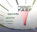 Speedometer - slow to insanely fast Royalty Free Stock Photo