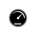 Speedometer solid icon, navigation and Tachometer Royalty Free Stock Photo