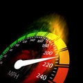 Speedometer with speed fire path Royalty Free Stock Photo