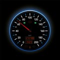 Speedometer Speed Meter Motor Vehicle Technology Instrument Royalty Free Stock Photo