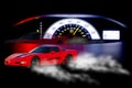 Speedometer sport car speed concept