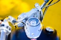 Speedometer, steering wheel and tank of a motorcycle Yamaha Dragstar