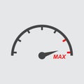Speedometer, tachometer flat icon Royalty Free Stock Photo
