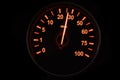 Speedometer testing the internet connection