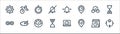 Speedometer and time line icons. linear set. quality vector line set such as day and night, speedometer, sand clock, infinity, Royalty Free Stock Photo