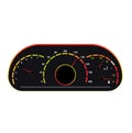 Speedometer vector car speed dashboard panel and speed-up power measurement design illustration set of speed-limit Royalty Free Stock Photo