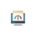 Speedometer vector flat colour icon Royalty Free Stock Photo