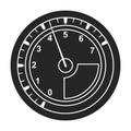 Speedometer vector icon.Black vector icon isolated on white background speed Royalty Free Stock Photo