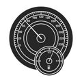 Speedometer vector icon.Black vector icon isolated on white background speed Royalty Free Stock Photo