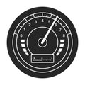 Speedometer vector icon.Black vector icon isolated on white background speed Royalty Free Stock Photo