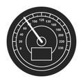 Speedometer vector icon.Black vector icon isolated on white background speed Royalty Free Stock Photo