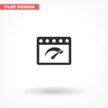 Speedometer vector icon , lorem ipsum Flat design Royalty Free Stock Photo
