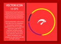 Speedometer vector icon , lorem ipsum Flat design Royalty Free Stock Photo