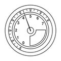 Speedometer vector icon.Outline vector icon isolated on white background speed Royalty Free Stock Photo