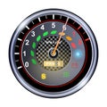 Speedometer vector icon.Realistic vector icon isolated on white background speed . Royalty Free Stock Photo