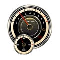 Speedometer vector icon.Realistic vector icon isolated on white background speed . Royalty Free Stock Photo