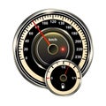 Speedometer vector icon.Realistic vector icon isolated on white background speed . Royalty Free Stock Photo