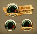 Speedometer vector icons