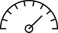 Speedometer vector thin line icons set. Dashboard, indicator, gauge, scale, tachometer icon isolated. Car speed. Fast internet