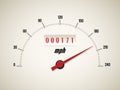 Speedometer on white background