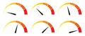 Speedometers graphic icon set