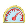 Speedometr icon, cartoon style