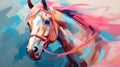 Speedpainting Of A Colorful Horse By Irene Sheri