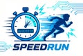 Speedrun Strategy - ADHD Hyperfocus and Time Management Concept Royalty Free Stock Photo