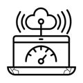 Speedtest application icon Royalty Free Stock Photo