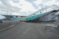 Speedway and bleachers on stadium designed for the Miami Grand Prix 2022 Formula One World Championship build in Miami Royalty Free Stock Photo