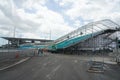 Speedway and bleachers on stadium designed for the Miami Grand Prix 2022 Formula One World Championship build in Miami Royalty Free Stock Photo