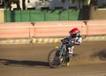 Speedway rider on the track Royalty Free Stock Photo