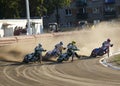 Speedway rider on the track Royalty Free Stock Photo