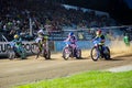 Speedway riders on the track